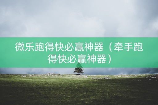 微乐跑得快必赢神器（牵手跑得快必赢神器）