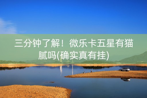 三分钟了解！微乐卡五星有猫腻吗(确实真有挂)