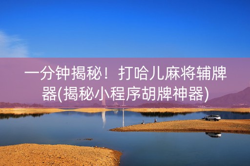 一分钟揭秘！打哈儿麻将辅牌器(揭秘小程序胡牌神器)