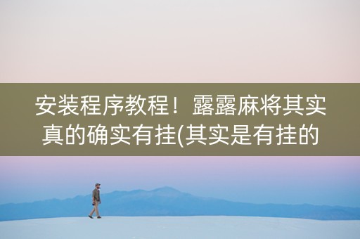 安装程序教程！露露麻将其实真的确实有挂(其实是有挂的)