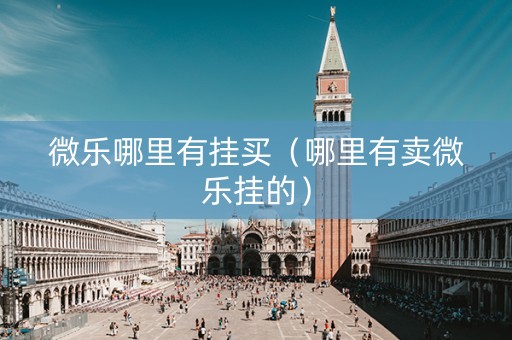 微乐哪里有挂买（哪里有卖微乐挂的）