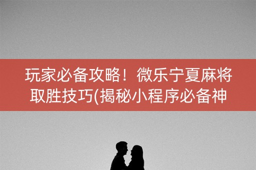 玩家必备攻略！微乐宁夏麻将取胜技巧(揭秘小程序必备神器)