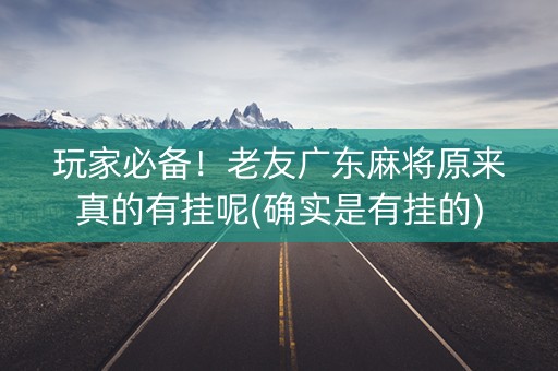 玩家必备！老友广东麻将原来真的有挂呢(确实是有挂的)