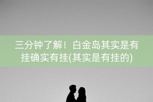 三分钟了解！白金岛其实是有挂确实有挂(其实是有挂的)