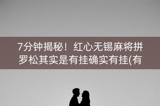 7分钟揭秘！红心无锡麻将拼罗松其实是有挂确实有挂(有挂技巧辅助器)