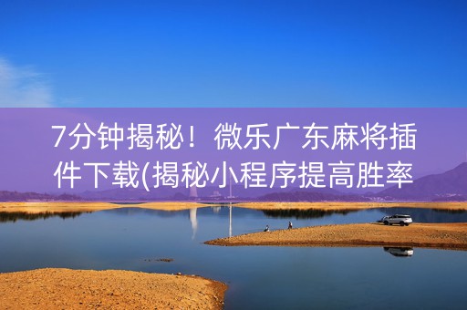 7分钟揭秘！微乐广东麻将插件下载(揭秘小程序提高胜率)
