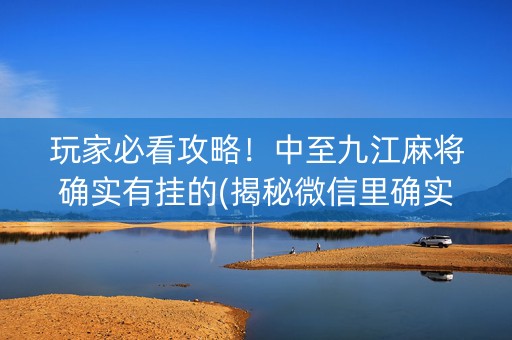 玩家必看攻略！中至九江麻将确实有挂的(揭秘微信里确实有猫腻)