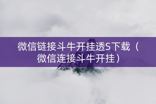 微信链接斗牛开挂透S下载（微信连接斗牛开挂）