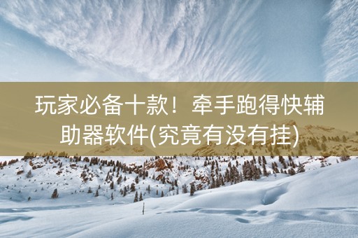 玩家必备十款！牵手跑得快辅助器软件(究竟有没有挂)