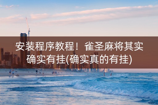安装程序教程！雀圣麻将其实确实有挂(确实真的有挂)
