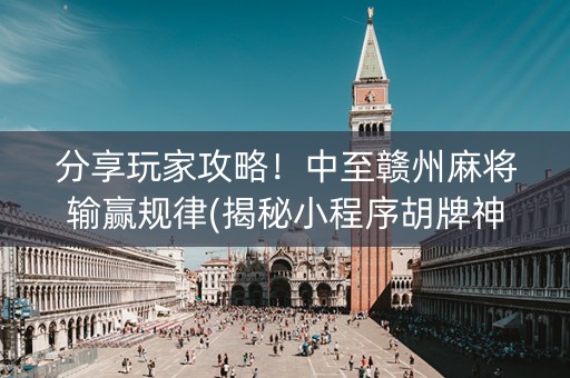 分享玩家攻略！中至赣州麻将输赢规律(揭秘小程序胡牌神器)
