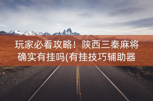 玩家必看攻略！陕西三秦麻将确实有挂吗(有挂技巧辅助器)