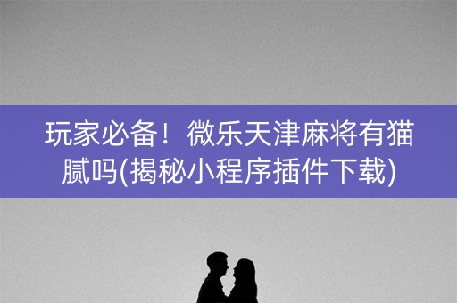 玩家必备！微乐天津麻将有猫腻吗(揭秘小程序插件下载)