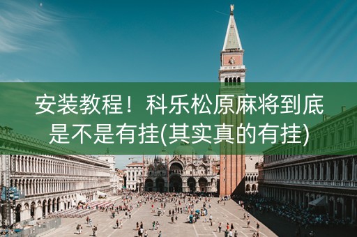 安装教程！科乐松原麻将到底是不是有挂(其实真的有挂)