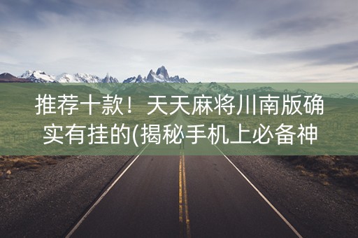 推荐十款！天天麻将川南版确实有挂的(揭秘手机上必备神器)