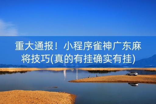 重大通报！小程序雀神广东麻将技巧(真的有挂确实有挂)