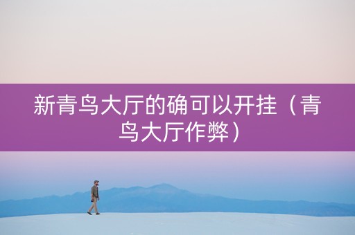 新青鸟大厅的确可以开挂（青鸟大厅作弊）