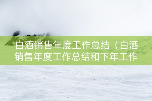 白酒销售年度工作总结（白酒销售年度工作总结和下年工作计划）