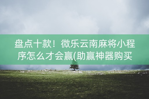 盘点十款！微乐云南麻将小程序怎么才会赢(助赢神器购买)