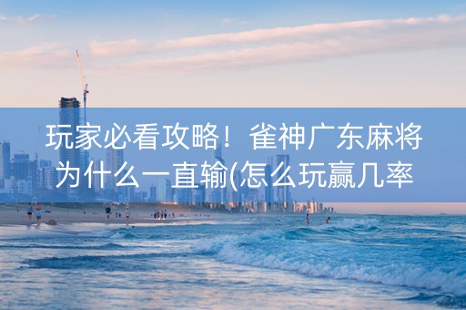 玩家必看攻略！雀神广东麻将为什么一直输(怎么玩赢几率大)