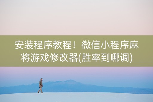 安装程序教程！微信小程序麻将游戏修改器(胜率到哪调)