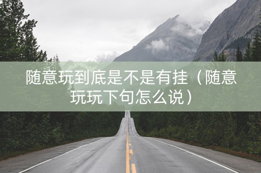 随意玩到底是不是有挂（随意玩玩下句怎么说）