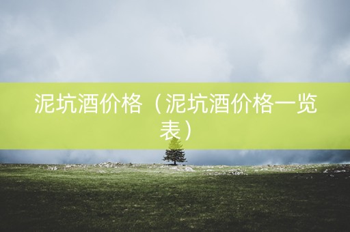 泥坑酒价格（泥坑酒价格一览表）