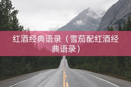 红酒经典语录（雪茄配红酒经典语录）
