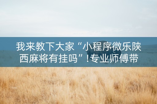 我来教下大家“小程序微乐陕西麻将有挂吗”!专业师傅带你一起了解（详细教程）-知乎