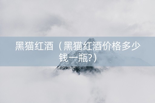 黑猫红酒（黑猫红酒价格多少钱一瓶?）