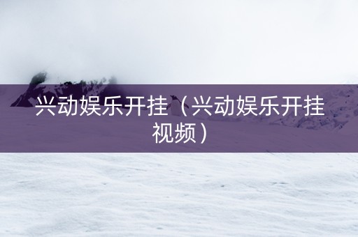 兴动娱乐开挂（兴动娱乐开挂视频）