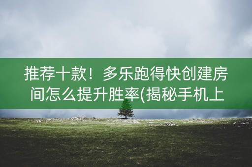 推荐十款！多乐跑得快创建房间怎么提升胜率(揭秘手机上赢牌的技巧)