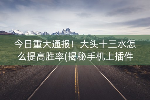 今日重大通报！大头十三水怎么提高胜率(揭秘手机上插件购买)