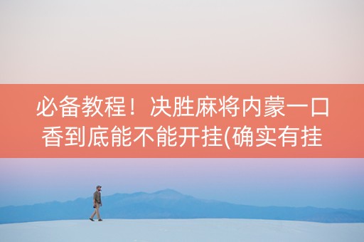 必备教程！决胜麻将内蒙一口香到底能不能开挂(确实有挂)