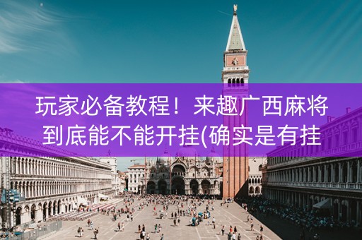 玩家必备教程！来趣广西麻将到底能不能开挂(确实是有挂)