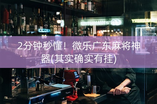 2分钟秒懂！微乐广东麻将神器(其实确实有挂)