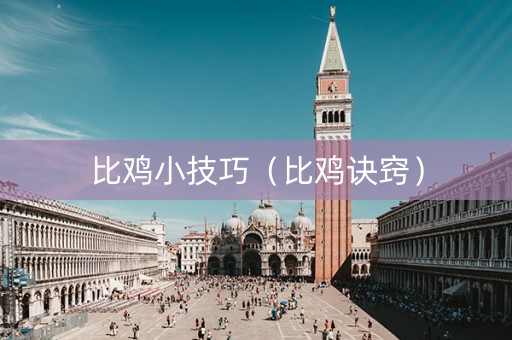 比鸡小技巧（比鸡诀窍）