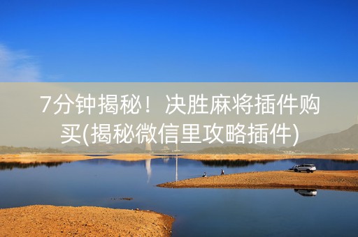 7分钟揭秘！决胜麻将插件购买(揭秘微信里攻略插件)
