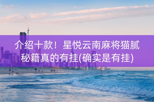 介绍十款！星悦云南麻将猫腻秘籍真的有挂(确实是有挂)