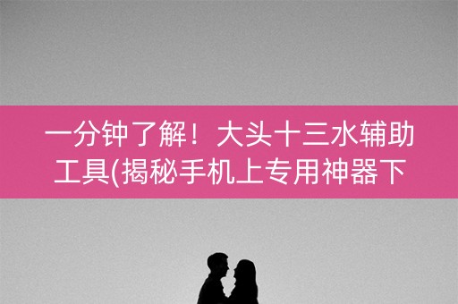 一分钟了解！大头十三水辅助工具(揭秘手机上专用神器下载)