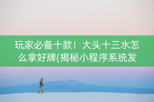 玩家必备十款！大头十三水怎么拿好牌(揭秘小程序系统发好牌)
