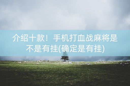 介绍十款！手机打血战麻将是不是有挂(确定是有挂)