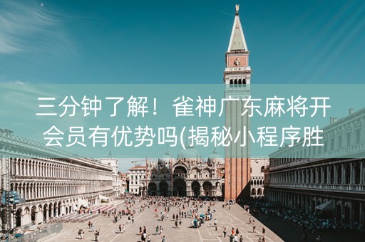 三分钟了解！雀神广东麻将开会员有优势吗(揭秘小程序胜率到哪调)