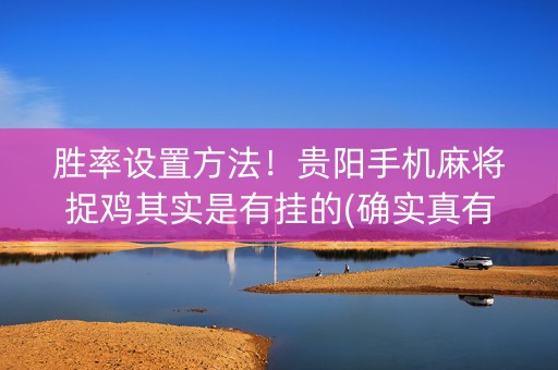 胜率设置方法！贵阳手机麻将捉鸡其实是有挂的(确实真有挂)