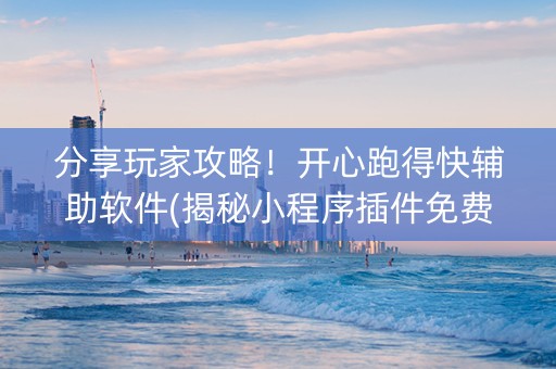 分享玩家攻略！开心跑得快辅助软件(揭秘小程序插件免费)