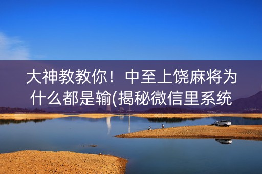 大神教教你！中至上饶麻将为什么都是输(揭秘微信里系统发好牌)