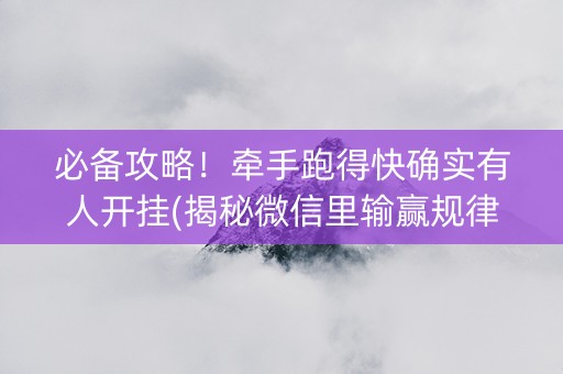 必备攻略！牵手跑得快确实有人开挂(揭秘微信里输赢规律)