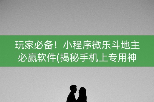 玩家必备！小程序微乐斗地主必赢软件(揭秘手机上专用神器)