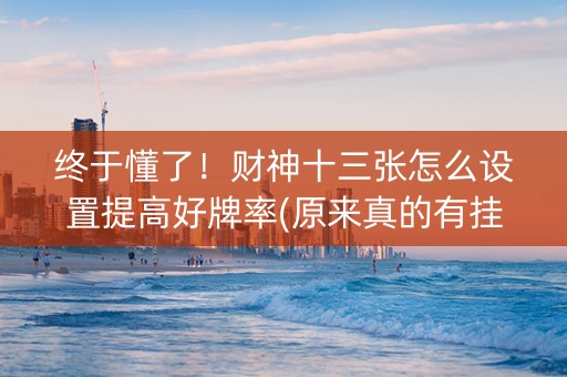 终于懂了！财神十三张怎么设置提高好牌率(原来真的有挂)