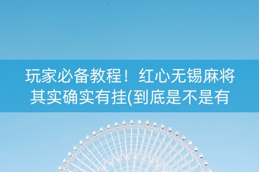 玩家必备教程！红心无锡麻将其实确实有挂(到底是不是有挂)